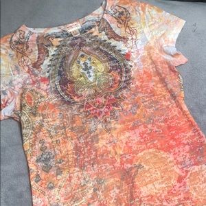 Bright Mossimo Thin Slinky Tribal Styled Shirt